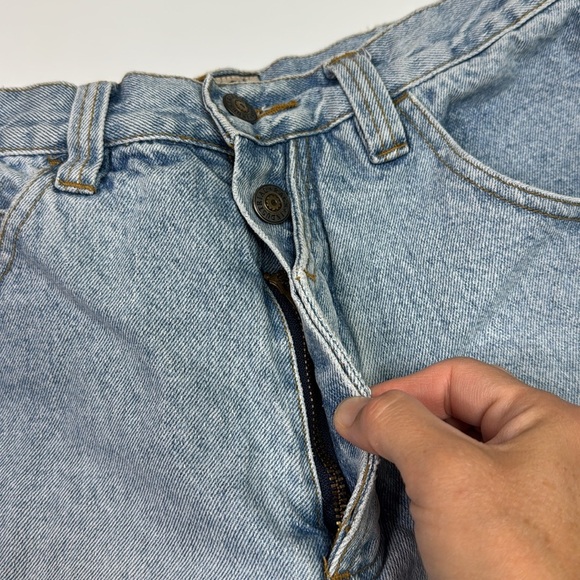 Vintage Industrial Rags Hardware Denim Shorts Size 32 Waist 28" - Picture 2 of 9